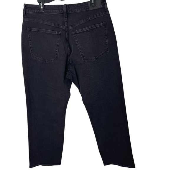 NEW Madewell Black Belmere Wash Comfort Stretch Curvy 90s Straight Jean Size 32 - Picture 6 of 10
